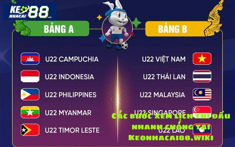 Các bước xem lịch thi đấu nhanh chóng tại Keonhacai88