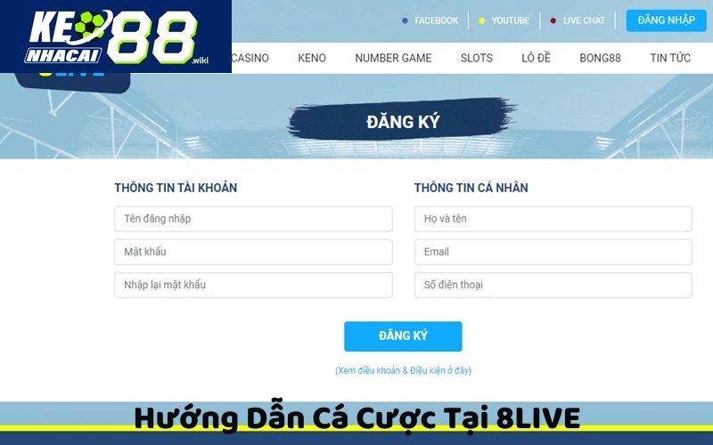 Hướng dẫn cá cược tại 8LIVE