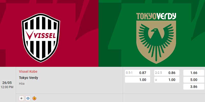Tỷ lệ kèo Vissel Kobe vs Verdy