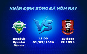 jeonbuk hyundai motors bucheon fc 1995 01 03 k league han quoc